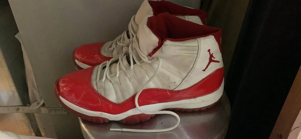 Air Jordan 11 Red Retro Sneakers - photo 2
