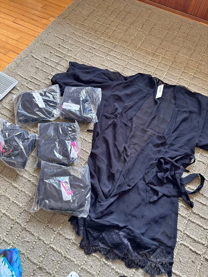 Six La Senza Black Lace Kimonos - 6 for $30