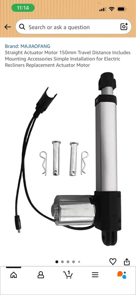 🥕 MAJIAOFANG Recliner Motor 150mm Straight Actuator - photo 3