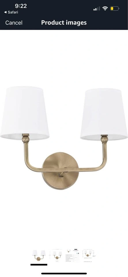 🥕 Capital Lighting Two Light Vanity Fixture - Aged Brass - photo 2