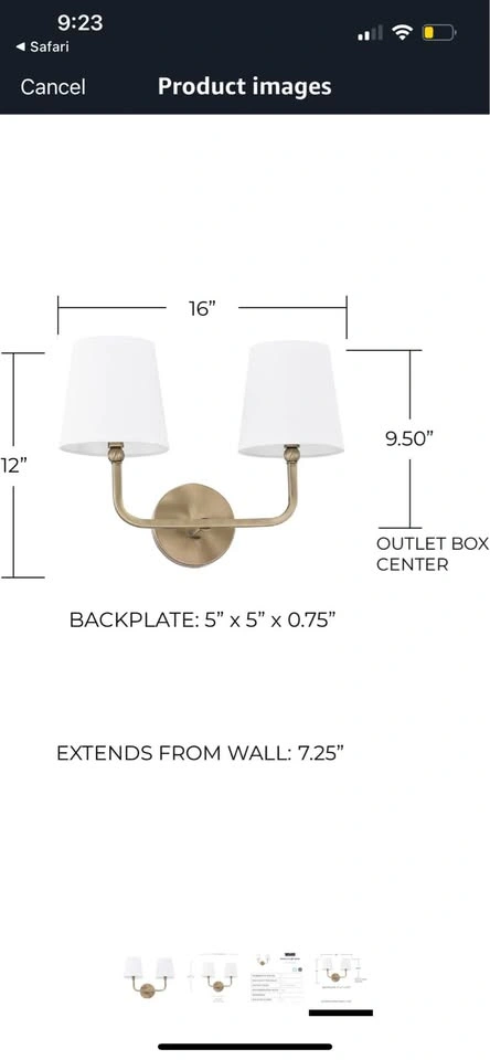 🥕 Capital Lighting Two Light Vanity Fixture - Aged Brass - photo 5