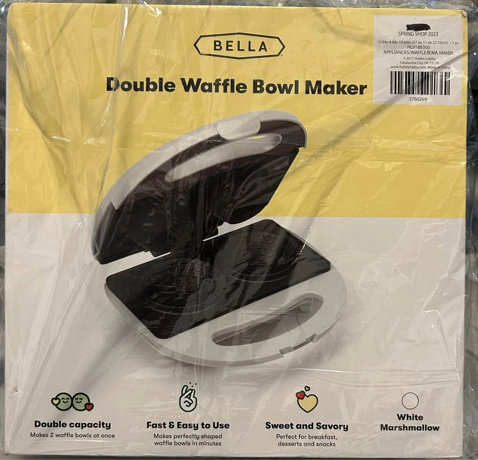 🥕 Double Waffle Bowl Maker