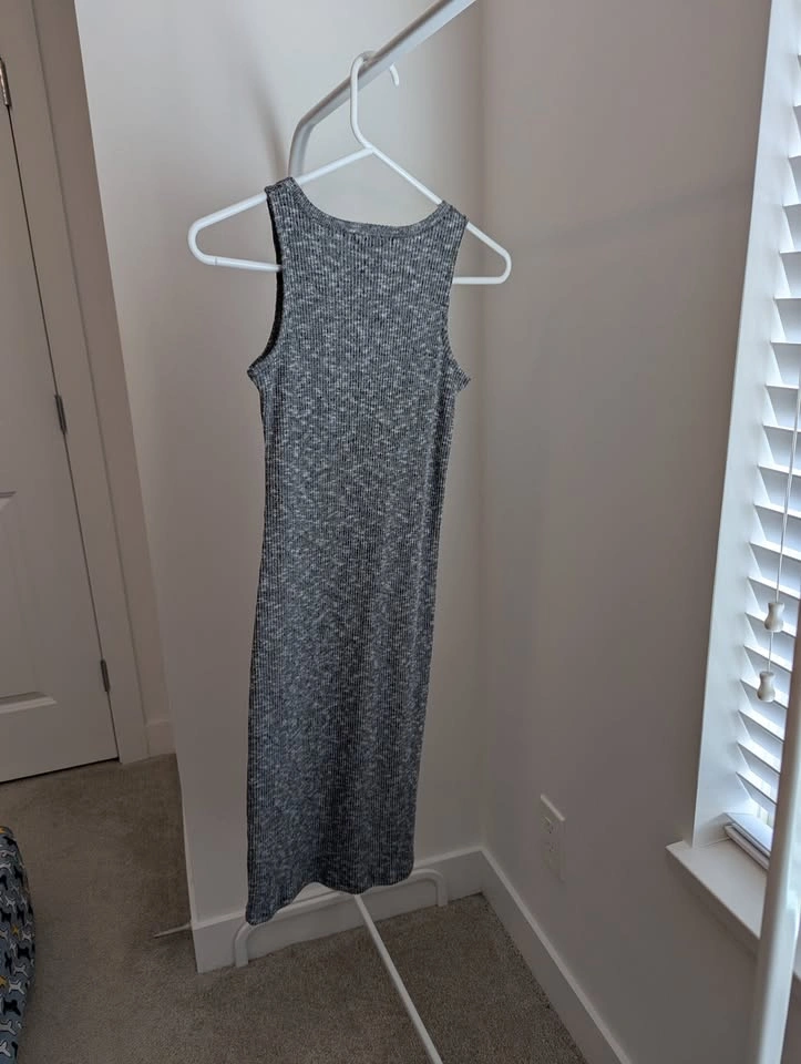 Grey sleeveless knit dress - photo 2