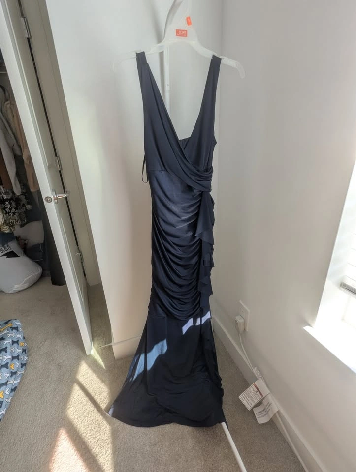 Navy Mermaid Prom Dress - photo 5