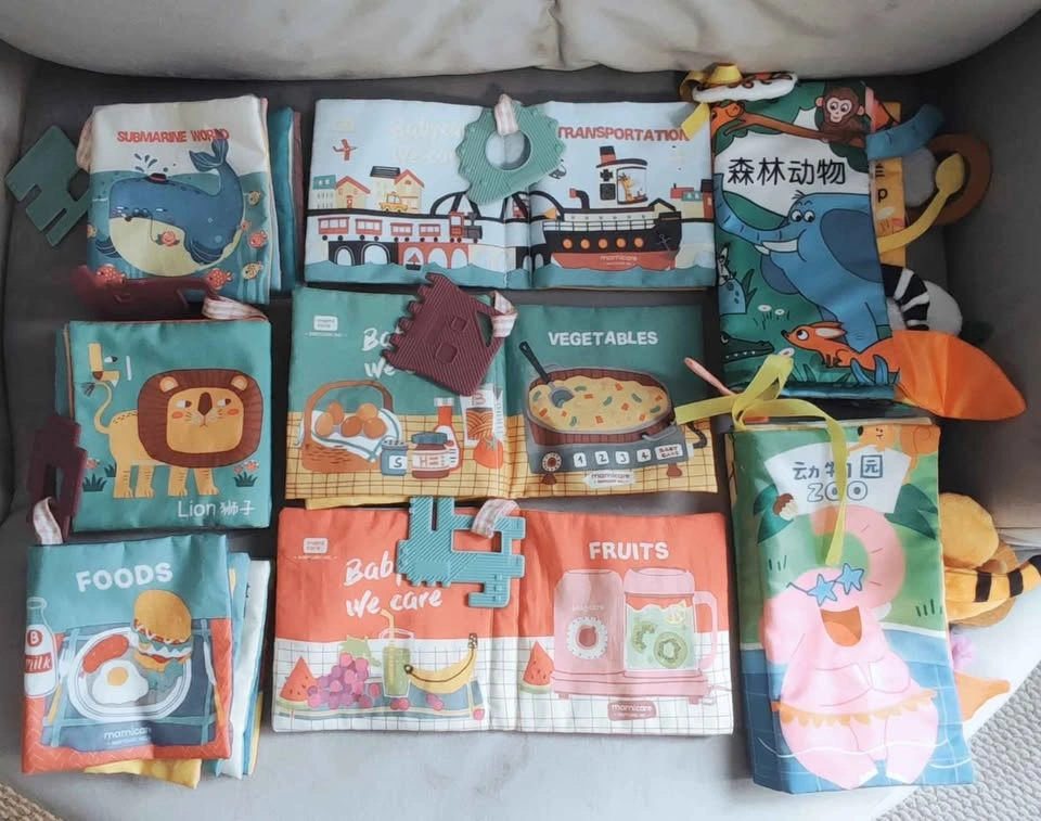 Babycare Baby Soft Fabric Books Set Sensory Crinkle Books