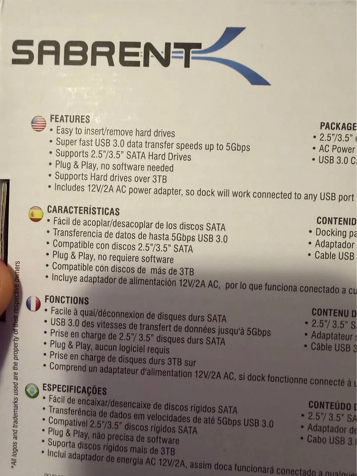 Sabrent USB 3.0 SATA Hard Drive Docking Station - photo 2