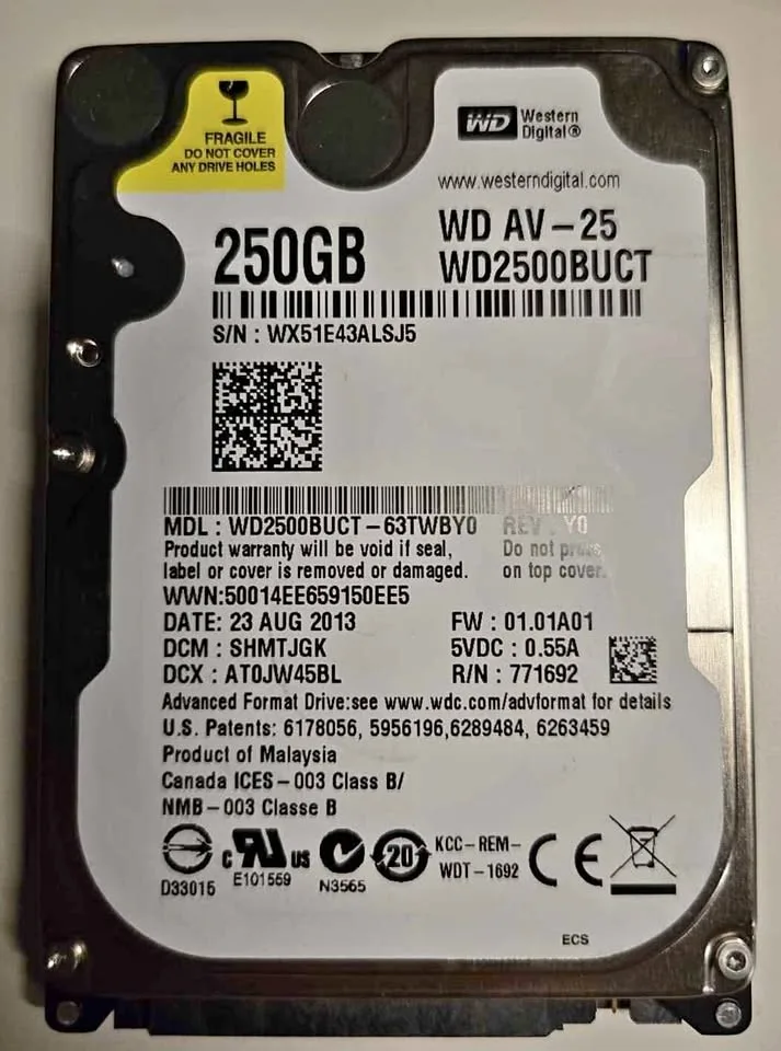 Western Digital 250GB WD AV-25 Hard Drive thumbnail