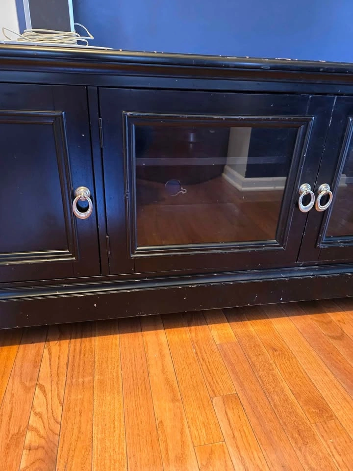 TV Stand Entertainment Center Black 76 in - photo 4