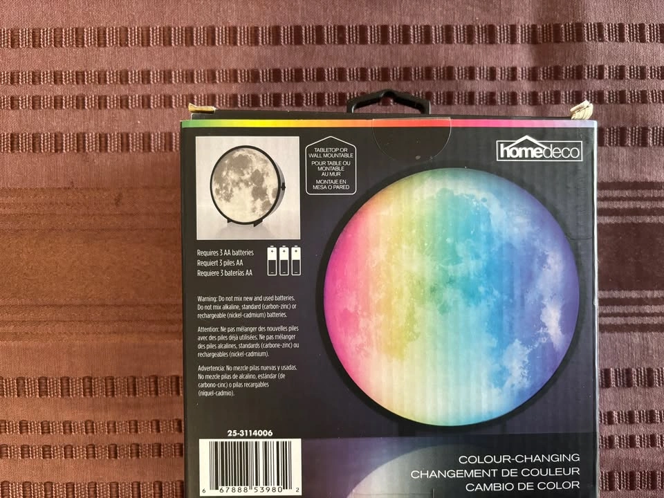 Modern Colour Changing Moon Light – LED Wall or Desk Lamp - photo 4