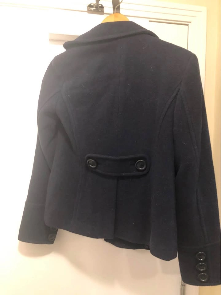 Super Cute Womans American Eagle Dark Navy Coat XS - photo 5