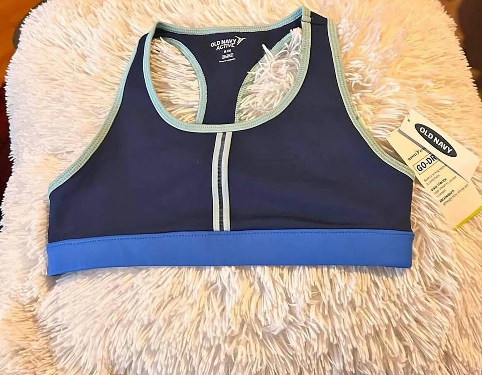 GIRLS SPORTS BRA - MEDIUM - OLD NAVY - $15