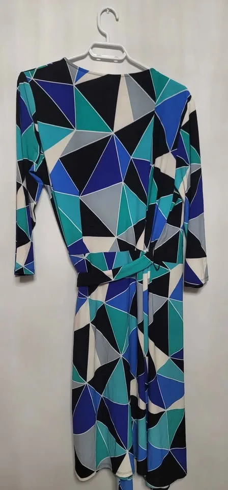 Women's Evan Picone Wrap Dress Size 14 image indicator(3)