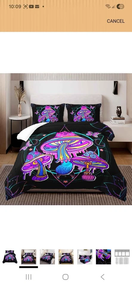 Mushroom Bedding Comforter Set Queen - photo 3