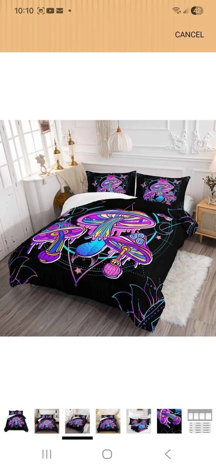 Mushroom Bedding Comforter Set Queen - photo 4