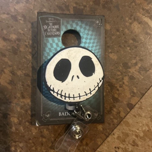 Nightmare Before Christmas Jack Face Badge Reel NEW