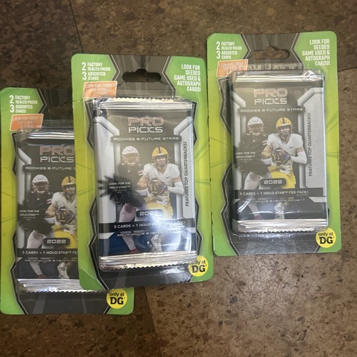 2022 NFL PRO PICKS - 2 Sealed Packs + 3 Cards