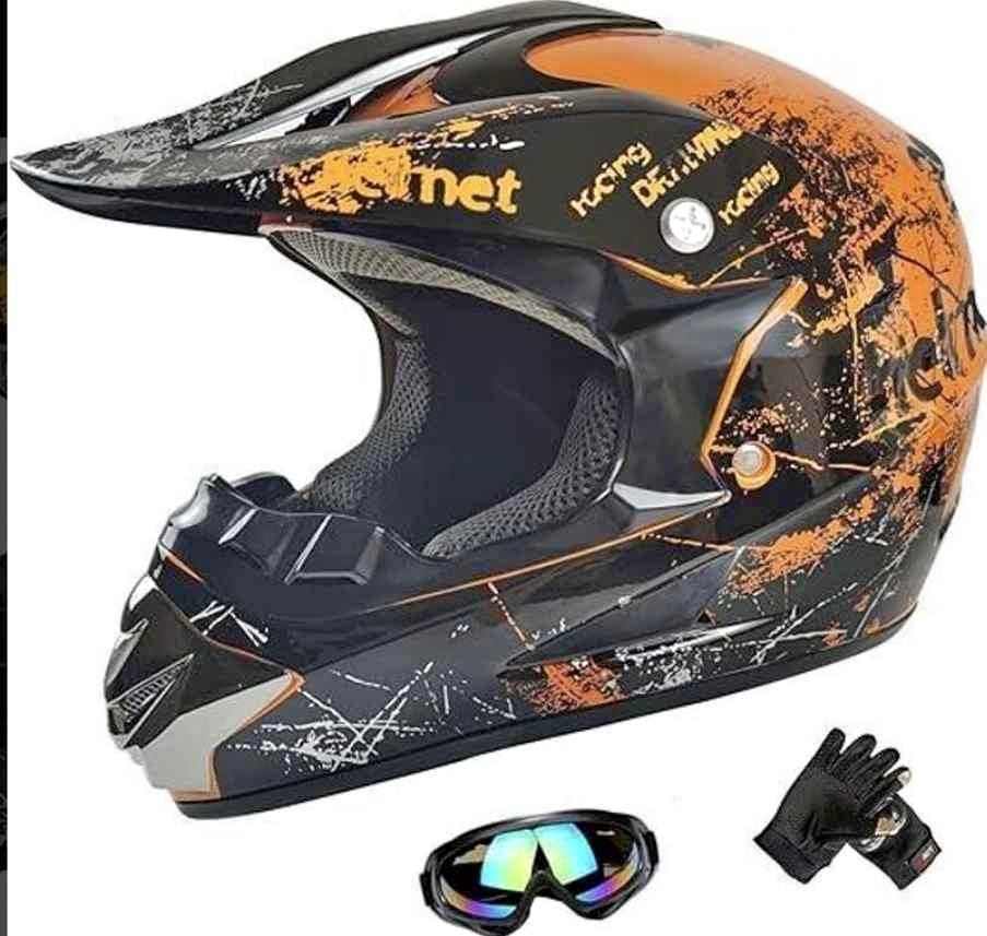 Youth Off-Road Motorcycle Helmet (Size: L)