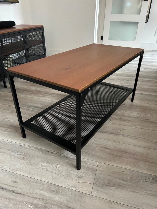 Coffee table, black, 90x46 cm (35 3/8x18 1/8 ")