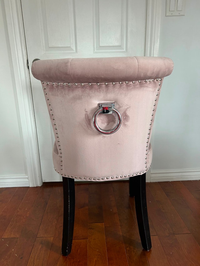 Contemporary Glam Ring Chair w/ Silver Nail Heads - photo 3