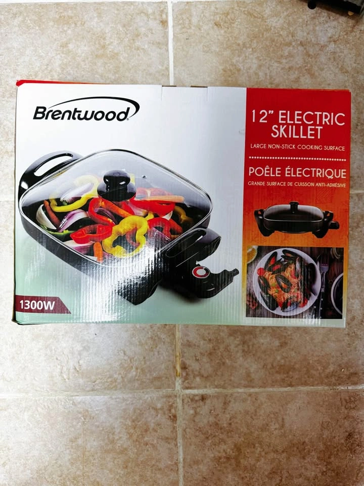 Brentwood 12” Electric Skillet Fry Pan Non-Stick 1300W - photo 2