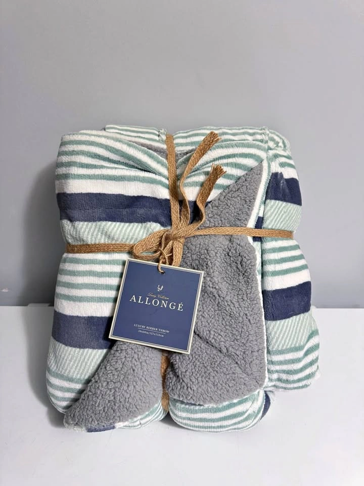 ALLONGÉ Luxury Sherpa Berber Throw Blanket 50x60