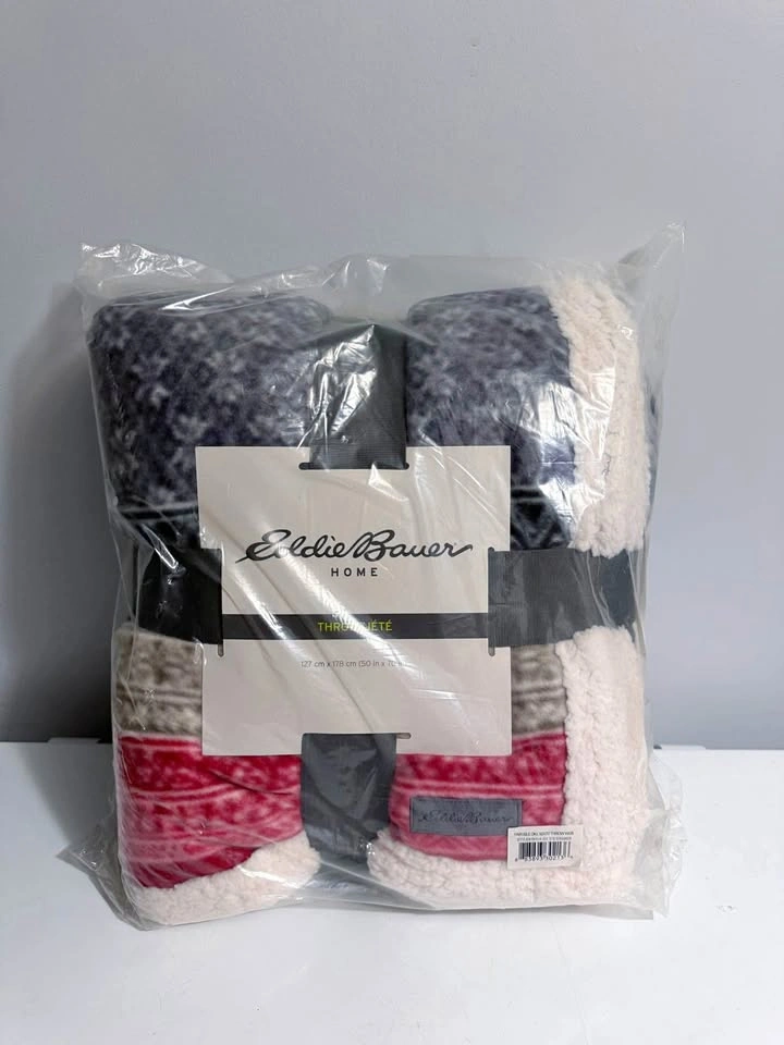 Eddie Bauer Plush Fleece Throw Blanket 50x70"