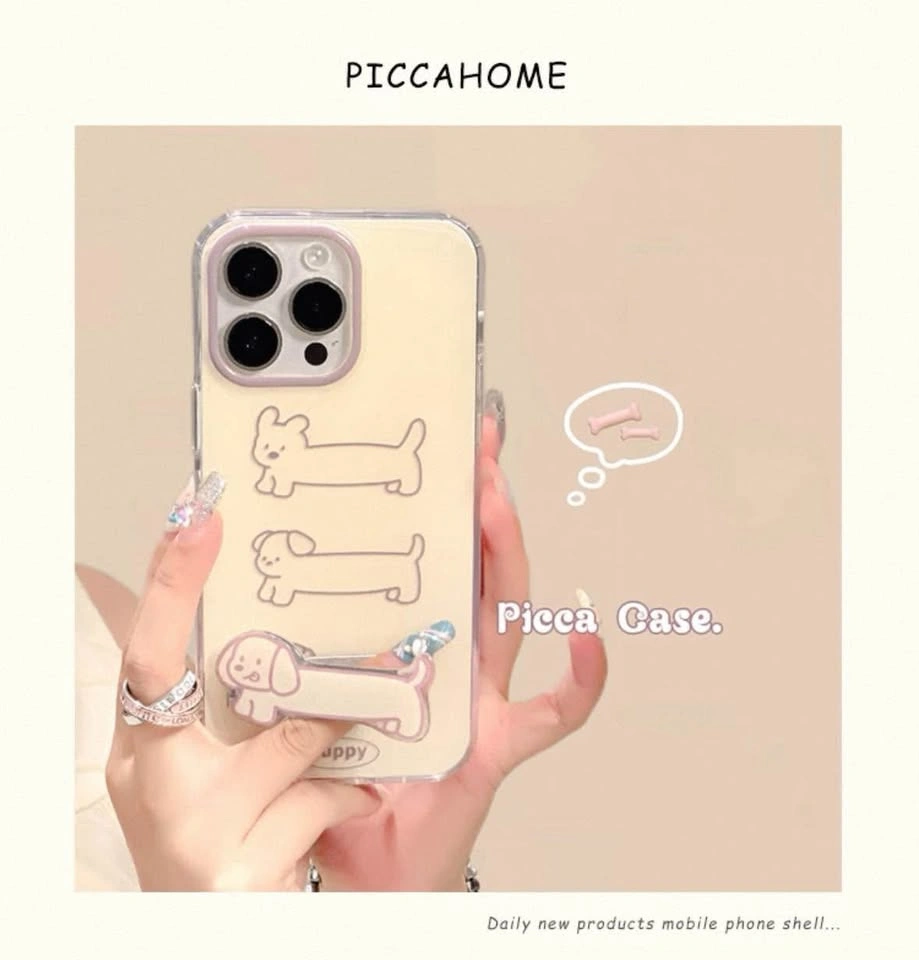 iPhone 15 Pro Case Clear Shockproof with Cute Kickstand - photo 2