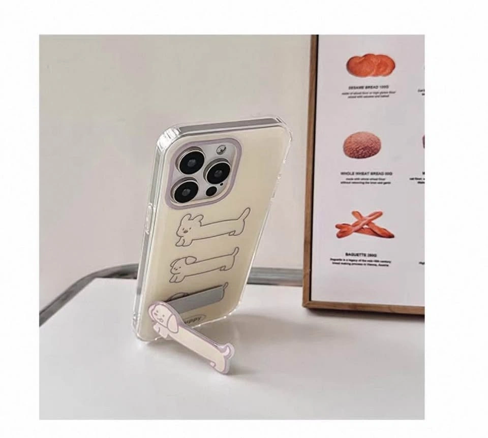 iPhone 15 Pro Case Clear Shockproof with Cute Kickstand - photo 4