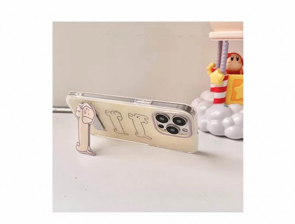 iPhone 15 Pro Case Clear Shockproof with Cute Kickstand - photo 5