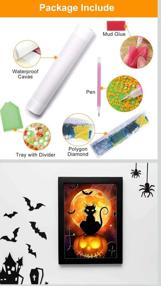 NEW Diamond Painting Kits for Adults, Halloween Cat 5D - photo 5