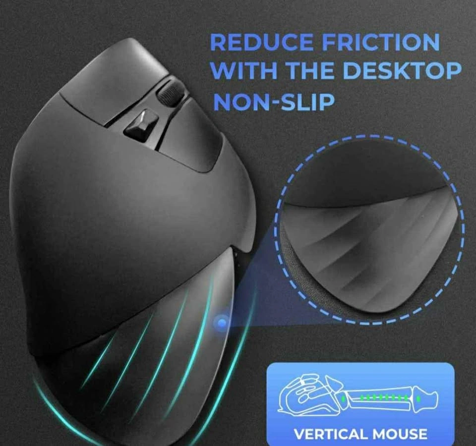 DAREU Vertical Ergonomic Mouse - Lightweight, RGB, USB - photo 3