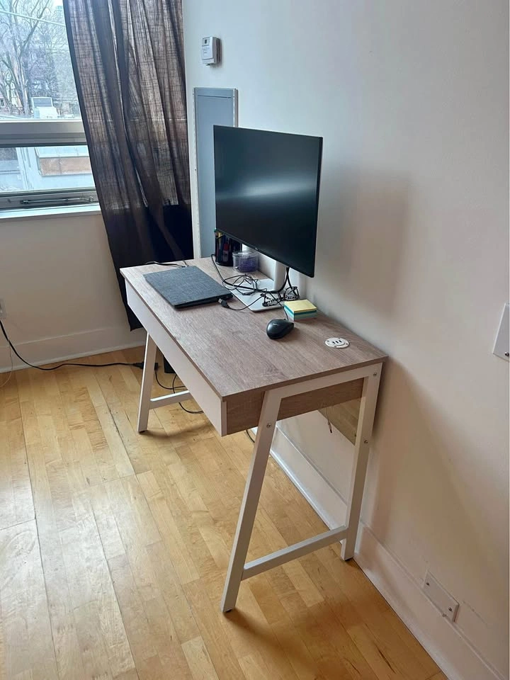 Wood Top Desk with Drawers