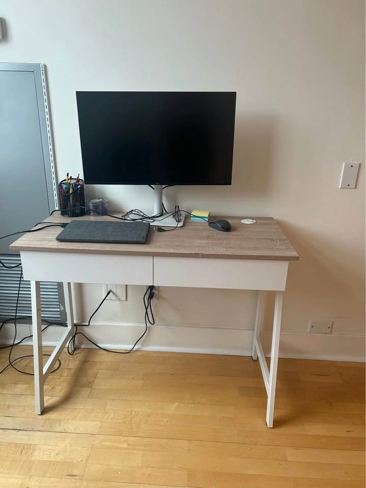 Wood Top Desk with Drawers - photo 2