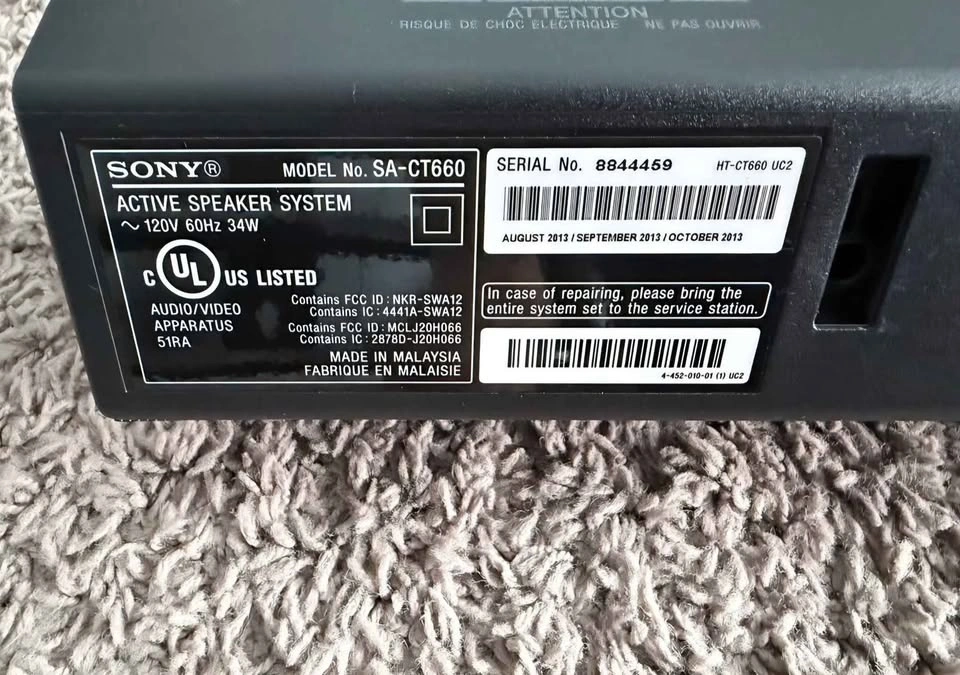 Sony HT-CT660 Soundbar and Subwoofer - photo 2