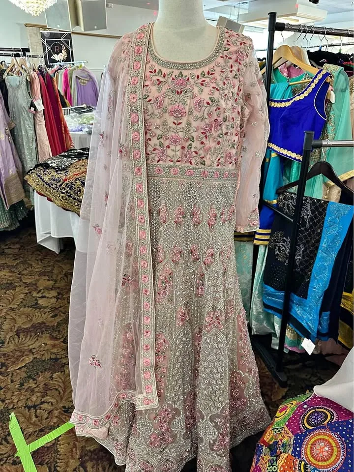 Heavy embroidered gown suit thumbnail
