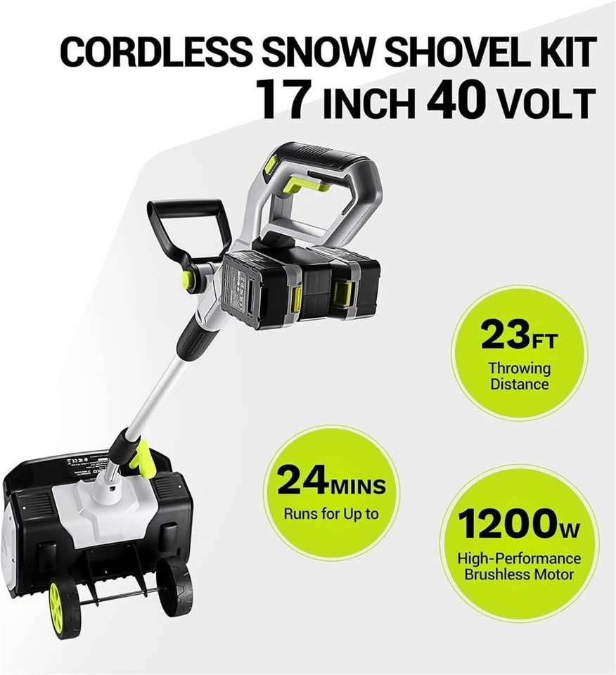 DEKOPRO 40V Cordless Snow Shovel, 17" - photo 2