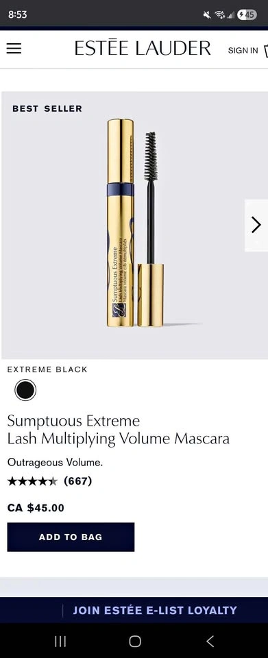Estée Lauder Sumptuous Extreme Mascara - BRAND NEW UNOPENED!