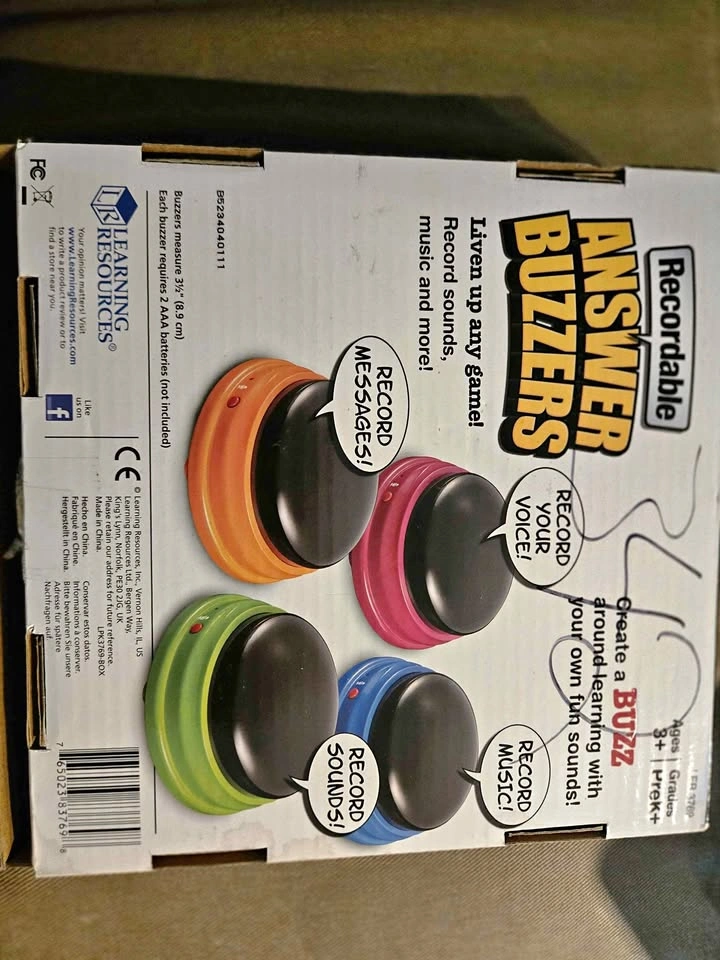 Learning Resources Recordable Buzzers 4 Pack