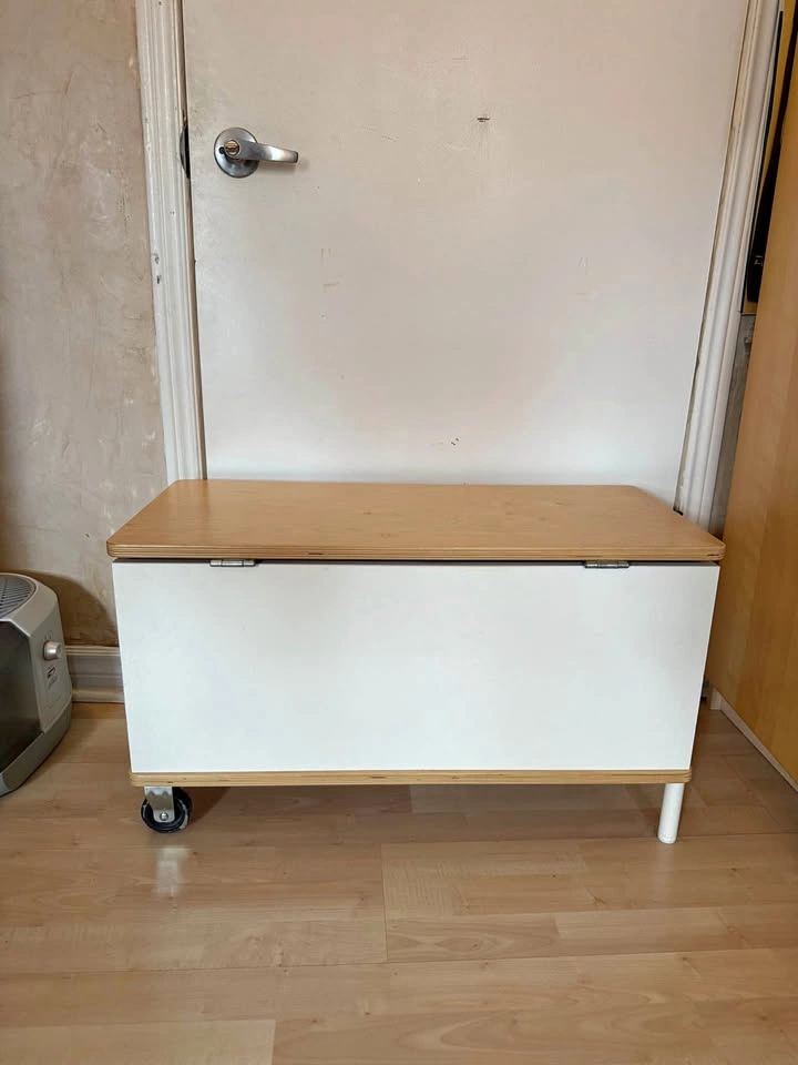 Seats and storage chest with plywood top & bottom