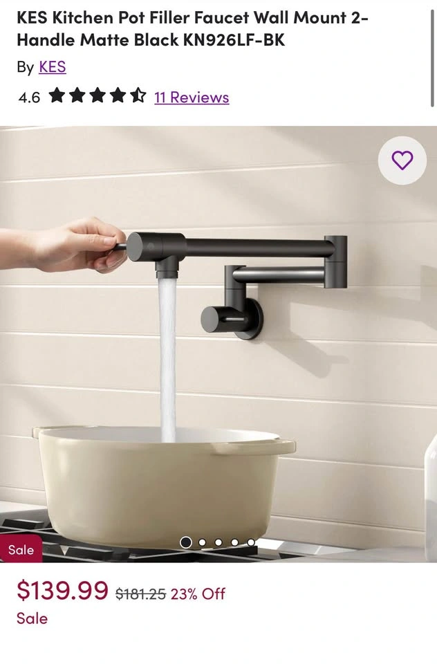 Kes Pot Filler Matte Black - photo 3
