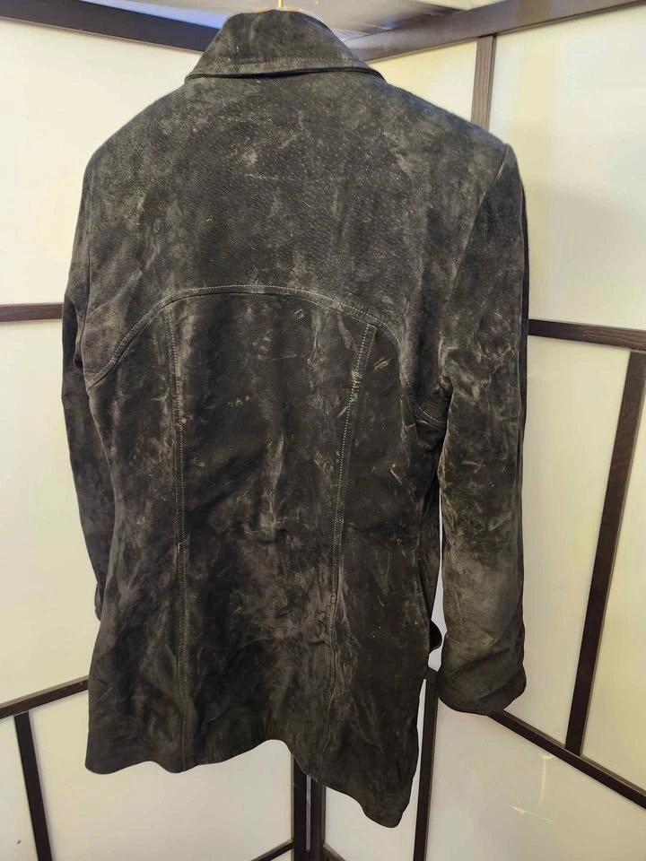 Classic vintage Danier Suede trench coat - Med - photo 5