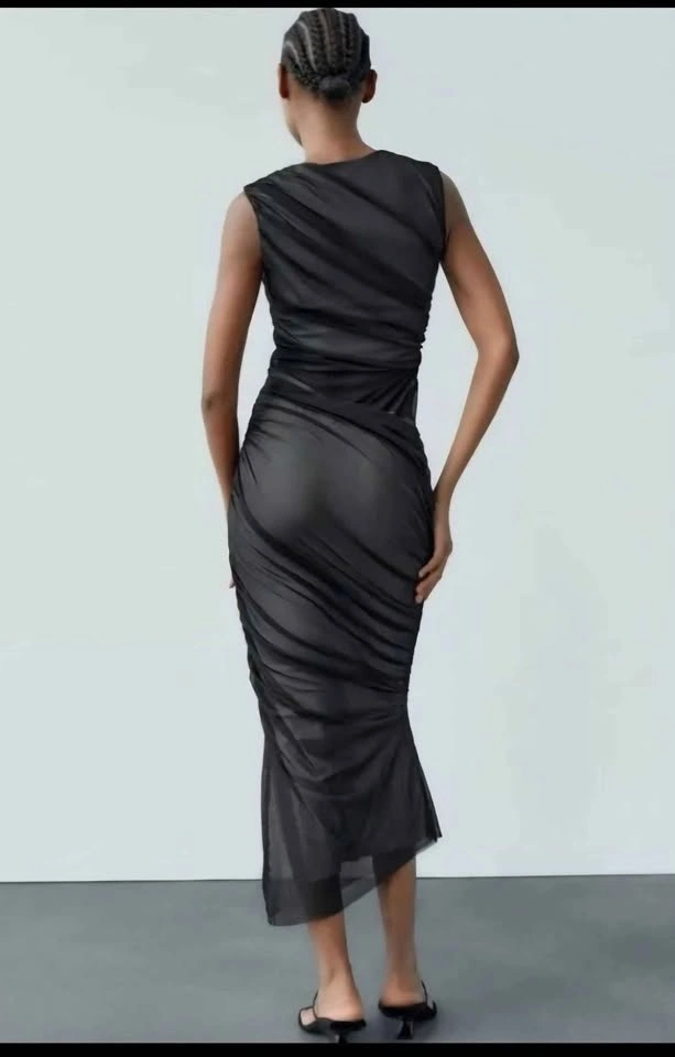 ZARA Mixed Tulle dress side XS 3152/204 - photo 4