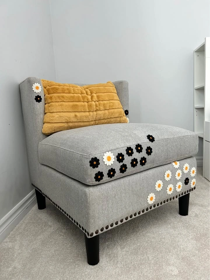 Custom Yin-Yang Accent Chair – Restored & Professionally Cleaned - photo 5