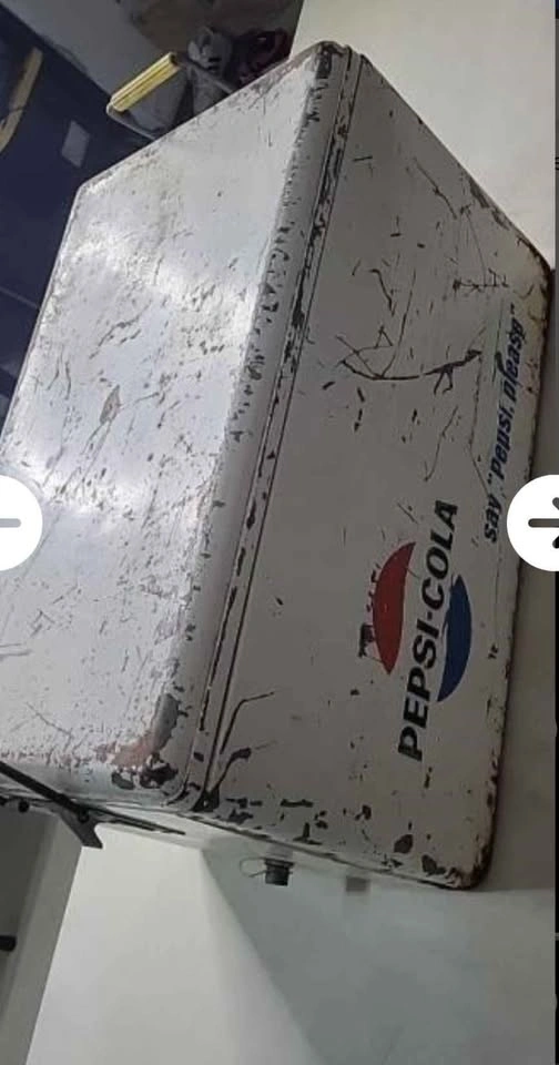 Mid Century Pepsi Cola Cooler White Beverage Crate Ice 50s - photo 4