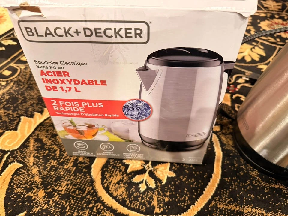 Black+Decker 1.7L Stainless Steel Cordless Electric Kettle - photo 2
