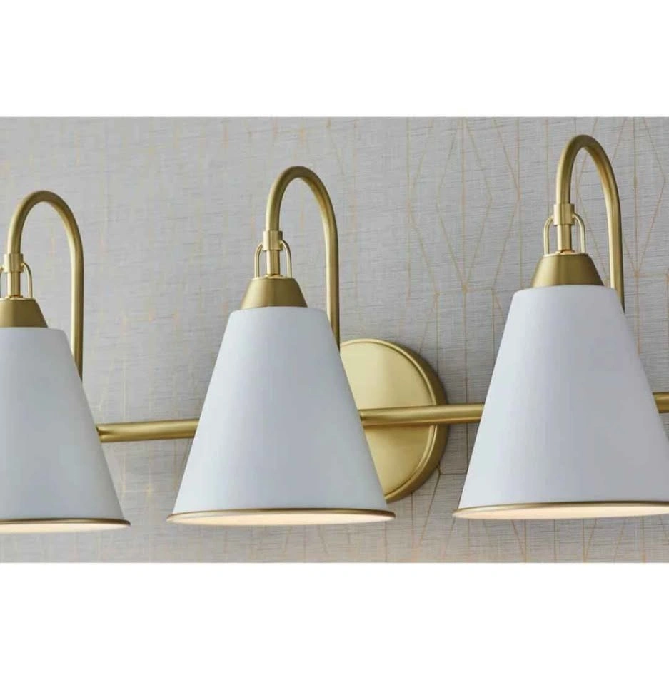 GlucksteinElements Allegra 3-Light Brushed Brass Vanity Light - photo 3
