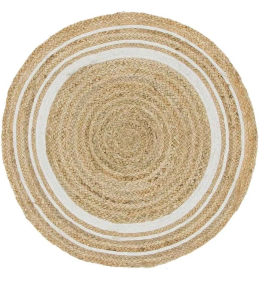 Hand Braided Jute Area Rug - Natural Woven Bohemian Rug (7' Roun - photo 2
