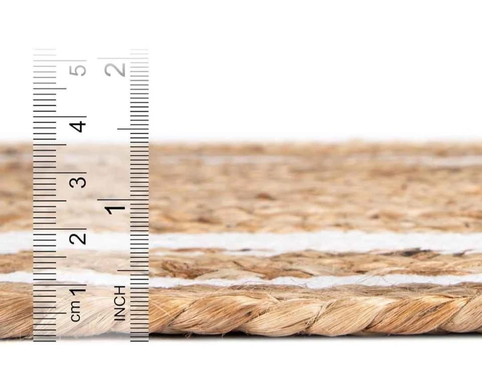 Hand Braided Jute Area Rug - Natural Woven Bohemian Rug (7' Roun - photo 3