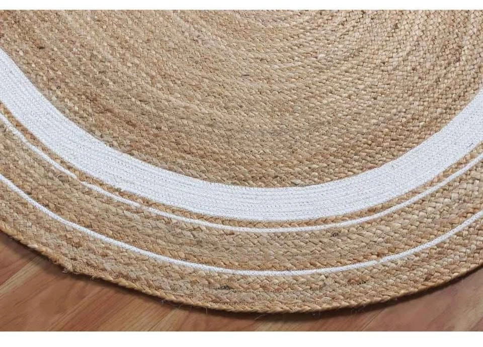 Hand Braided Jute Area Rug - Natural Woven Bohemian Rug (7' Roun - photo 5