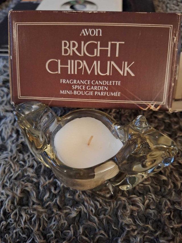 Avon Bright Chipmunk Candle Holder unused